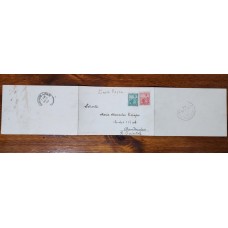 CIUDAD DE BUENOS AIRES ANTIGUA TARJETA POSTAL TRIPLE VISTA PANORAMICA DESDE EL PUERTO